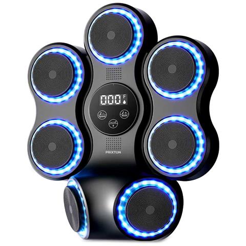 Macchina Da Boxe Musicale Combat Pro Bm150, Bluetooth E Luci Led, 11 Modalità E 9 Velocità, Guanti Inclusi, Allenamento Interattivo Da Parete Per La Casa - Foto 2