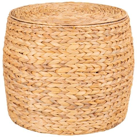 Tavolino Contenitore Delia In Giacinto D'acqua Naturale Ø43x34 Cm - Foto 1