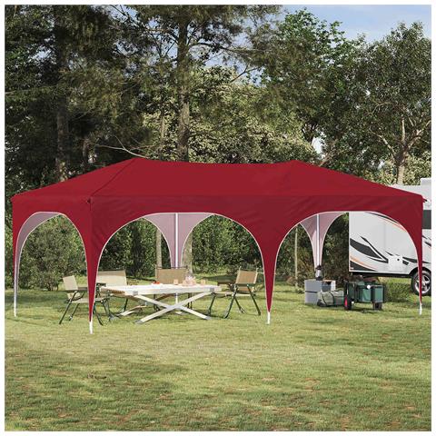 Tenda per feste a pop-up 575 x 288 x 245 cm Borgogna - Foto 2