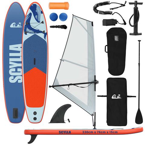 SUP gonfiabile con vela SCYLLA 330 x 76 x 15 cm Blu per - Foto 1