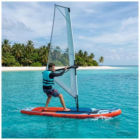 SUP gonfiabile con vela SCYLLA 330 x 76 x 15 cm Blu per - Foto 2