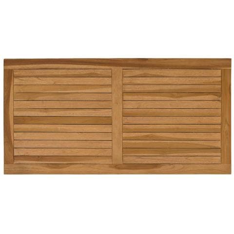 Piano del tavolo Rettangolare Legno di teak solido Naturale - Foto 1