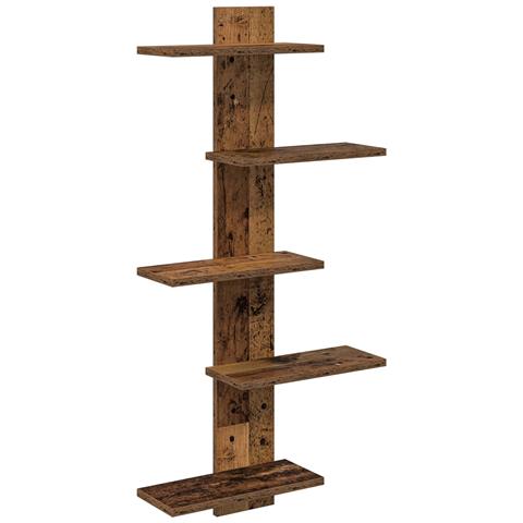 Mensola a muro flottante Legno antico 48,5 x 15 x 101 cm - Foto 1