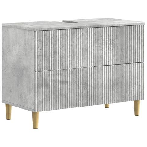 Set di armadietti da bagno in 3 pezzi ARNHEM Grigio Cemento - Foto 2