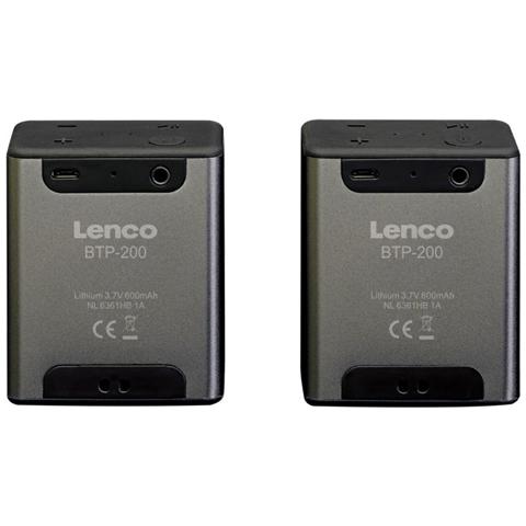 Speaker Wireless Bluetooth BTP-200BK Colore Grigio - Foto 12