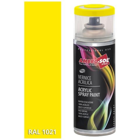 Bomboletta Vernice Spray Brillante Giallo Cadmio Interni Esterni Universale - Foto 3