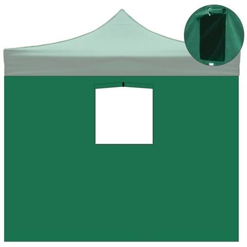 Telo Laterale Con Finestra Gazebo 3x3mt Tessuto Oxford 600d Impermeabile 9004/3 - Foto 4