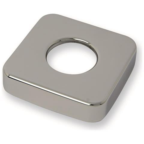 Rosone Quadro Mm. 70 Per Canotto, Rosone Per Canotto Tipo Quadro Mm. 70x70 Altezza Mm. 25 Foro Mm. 32 In Ottone Cromato - Foto 1