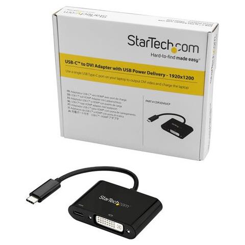 Adattatore USB-C a DVI con Power Delievery - 1920x1200 - Nero - Foto 2