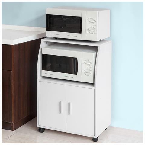 Mobiletto Per Forno A Microonde, Carrello Da Cucina, credenza Con Route, Frg241-w - Foto 21