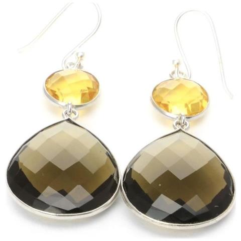 Donna Plata Fina 925 Argento Pera Quarzo - Foto 1