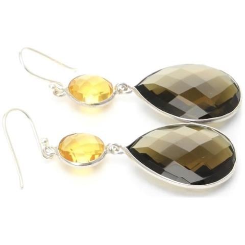 Donna Plata Fina 925 Argento Pera Quarzo - Foto 2