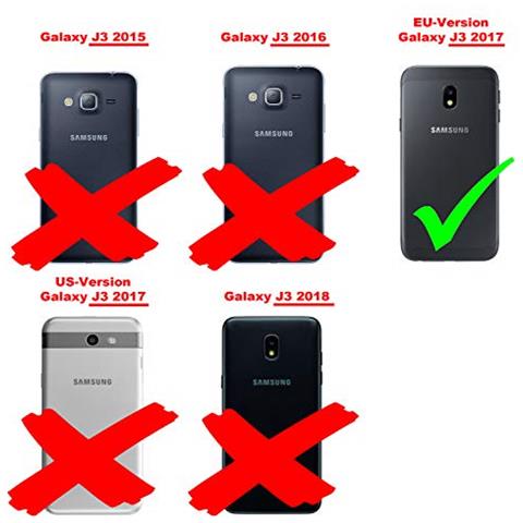 Catena Di Telefoni Cellulari Compatibile Con Samsung Galaxy J3 2017 In Camouflage - Coperchio Protettivo In Silicone Con Anelli D'oro, Cinturino In Corda E Custodia Staccabile - Foto 2