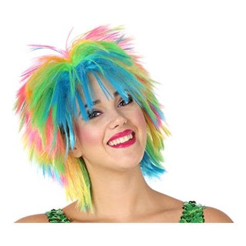 --61031 - Parrucca -61031, Accessorio Punk, 130g, Il Cantante Pop Multicolore Colori (61031)  - Foto 1