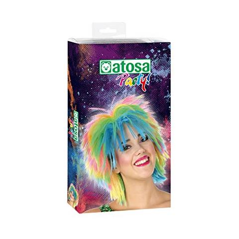 --61031 - Parrucca -61031, Accessorio Punk, 130g, Il Cantante Pop Multicolore Colori (61031)  - Foto 2