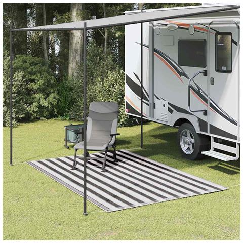 Tappeto Da Tenda 200x300 Cm Antracite E Bianco - Foto 7