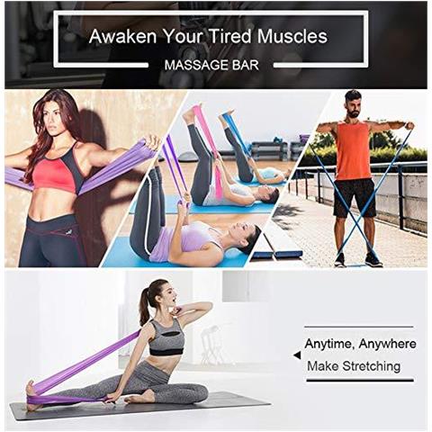 La Resistenza Lega Eruw Set 3 Fasce Professional Pack Lattice Elastico Per Casa O In Palestra Superiore E Inferiore Del Corpo Esercizio Fisioterapia Training Muscolare Yoga Pilates Rehab Blue Purple Rosa - Foto 2