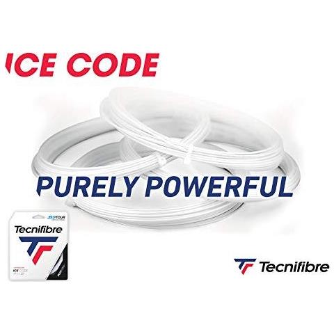 Ice Codice Racchetta Da Tennis String - 120 Millimetri 18g - 12m Set - Bianco - Foto 4