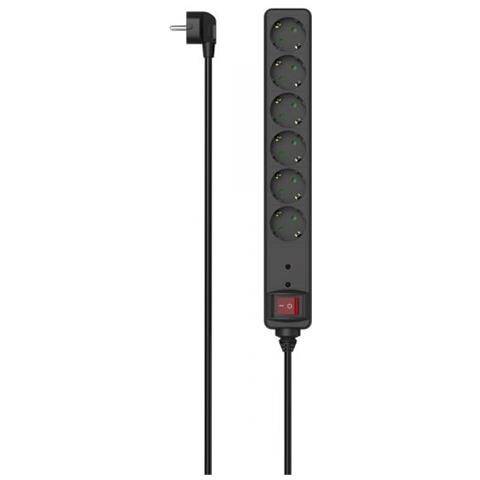 00223156 Prolunghe E Multiple 3 M 6 Presa (e) Ac Interno Nero - Foto 1