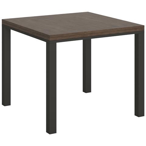 Tavolo Apribile 90x90/180 Cm Everyday Libra Telaio Antracite - Noce - Foto 4