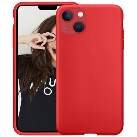 Cover Per Iphone 12 Mini Premium Silicone Microfibra, Rosso - Foto 1