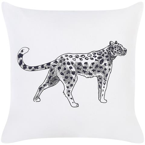 Set Di 2 Cuscini Marula Cotone 45 X 45 Cm Bianco Trama Animale - Foto 7