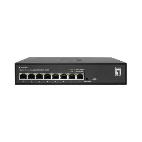 Ges-2208 Switch Di Rete Gestito L2 Gigabit Ethernet (10/100/1000) Nero - Foto 1