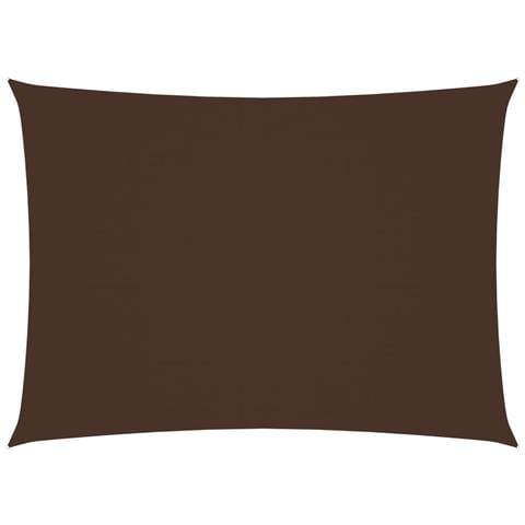 Parasole A Vela Oxford Rettangolare 6x8 M Marrone - Foto 1