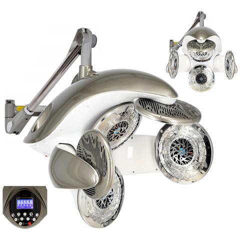 Termostimolatore Multifunzionale Lampada Infrarossi Per Parrucchiere Climazone Kallisto Silver Con Braccio Da Fissare Al Muro Per Trattamenti Cura Capelli Ondulazione Per Il Salone - Foto 1