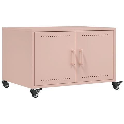 Tavolino da Salotto Rosa 100,5x39x72 cm in Acciaio - Foto 1