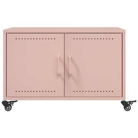 Tavolino da Salotto Rosa 100,5x39x72 cm in Acciaio - Foto 2
