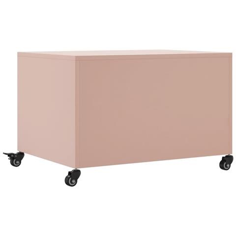 Tavolino da Salotto Rosa 100,5x39x72 cm in Acciaio - Foto 10