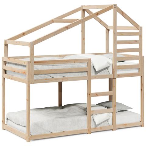 Letto A Castello Senza Materasso 90x190 Cm Legno Di Pino - Foto 1