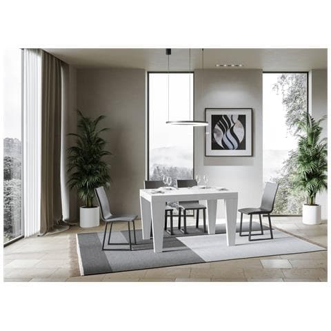Tavolo Allungabile 90x130/234 Cm Spimbo Premium Bianco Frassino - Foto 4