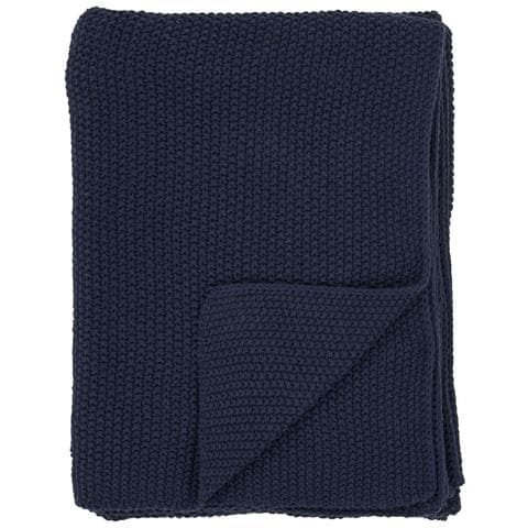 Plaid Santos - Blu - Cotone Reciclato - 130x170x0 Cm - Foto 1