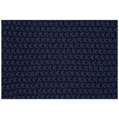 Plaid Santos - Blu - Cotone Reciclato - 130x170x0 Cm - Foto 3