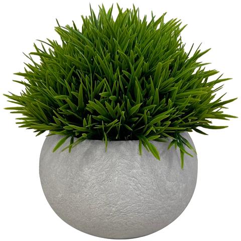 Set Di 3 Piante Artificiali, Vaso Grigio, Misura 11 Cm - Foto 2