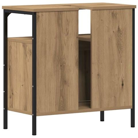 Mobile Lavabo Bagno Rovere Artigianale 60x30x60cm Truciolato - Foto 2