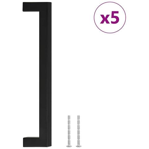 Maniglie Per Mobili 5pz Nere 192mm In Acciaio Inox - Foto 2