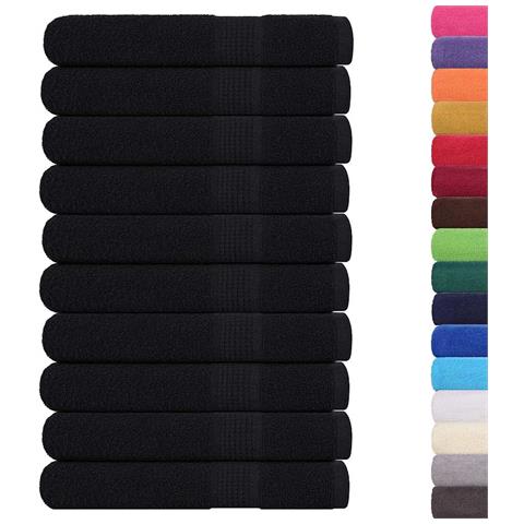 Asciugamani Per Sauna 10pz Neri 80x200cm 360g/m 100% Cotone - Foto 2