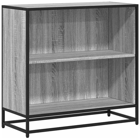 Libreria Grigio Sonoma 80,5x35x76 Cm In Legno Multistrato - Foto 2