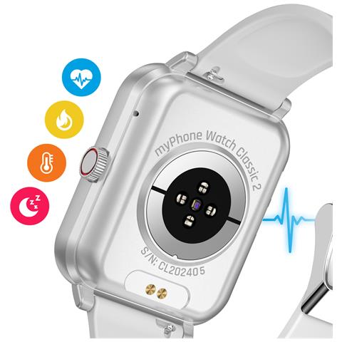 Smartwatch Impermeabile Ip65 Con Lunga Autonomia, Argento - Foto 2