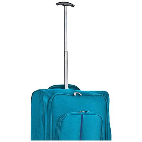 Set 3 Valigie Morbide Trolley Da Viaggio Azzurro Bagaglio A Mano 50-55-60 Cm - Foto 2
