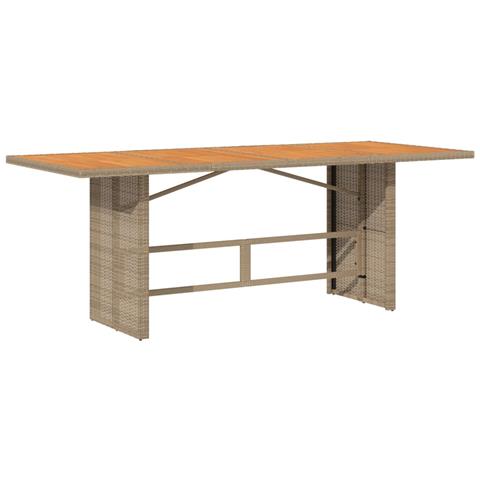 Set Da Pranzo Da Giardino 7 Pz Con Cuscini Beige In Polyrattan - Foto 3