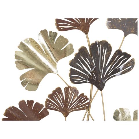 Decorazione In Metallo 3d Foglia 25 - Multicolore - Metallo - 69,5x5,5x92 Cm - Foto 2