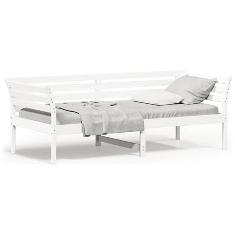 Lusso Casadino - Dormeuse Senza Materasso Bianco 100x200 Cm Legno Massello Pino - Foto 1