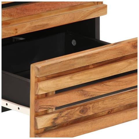 Lusso Casadino -  Comodini 2pz 40x34x46 Cm In Legno Massello Di Acacia - Foto 8