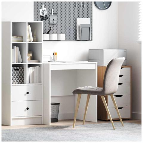 Scrivania Bianca Legno ingegnerizzato 70 x 50 x 76 cm Scrivania - Foto 2