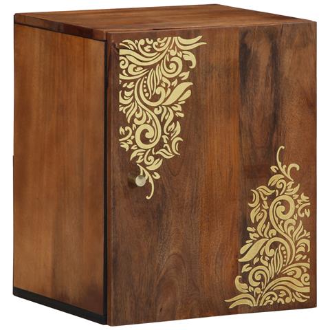 Armadio da Bagno 38x33x48 cm in Legno Massello di Mango - Foto 1