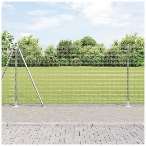 Recinzione Metallica Saldato con Base in Cemento 25 x 1,2 m - Foto 2